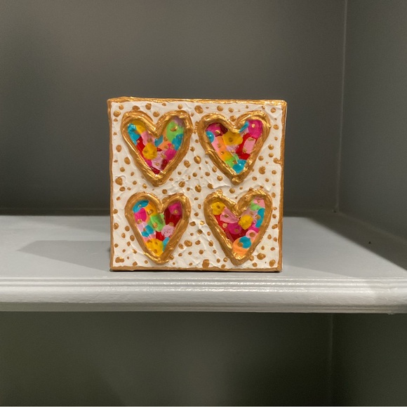 D.Gordon Art Other - 🔴TEXTURED HEART PAINTING🔴ORIGINAL ART🔴